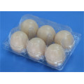 Disposable plastic blister clamshells egg tray  6 eggs packers duck eggs packers 6 cells